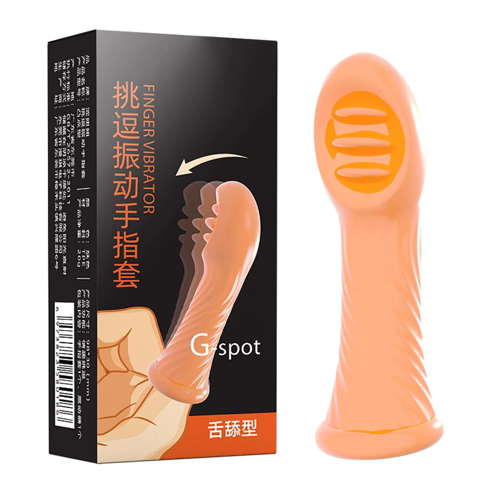 Finger Vibrators Orgasm G Spot Clitoris Vaginal Stimulator Sex Toys For Women Masturbator Brush Vibrating Finger Sleeve Sex Toys