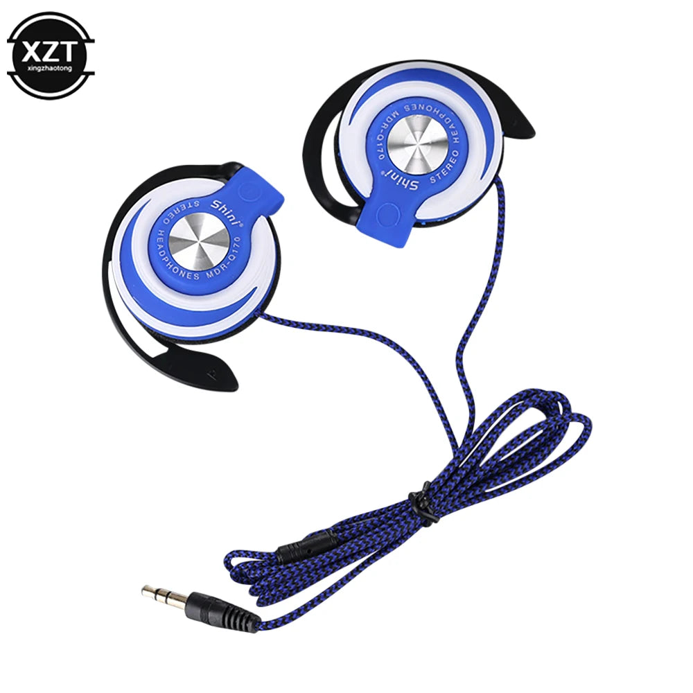 3.5mm Wired Headphones HIFI Studio Monitor, Over-Ear Bass Enhanced Headset with Adjustable Ear Hook for Music Gaming