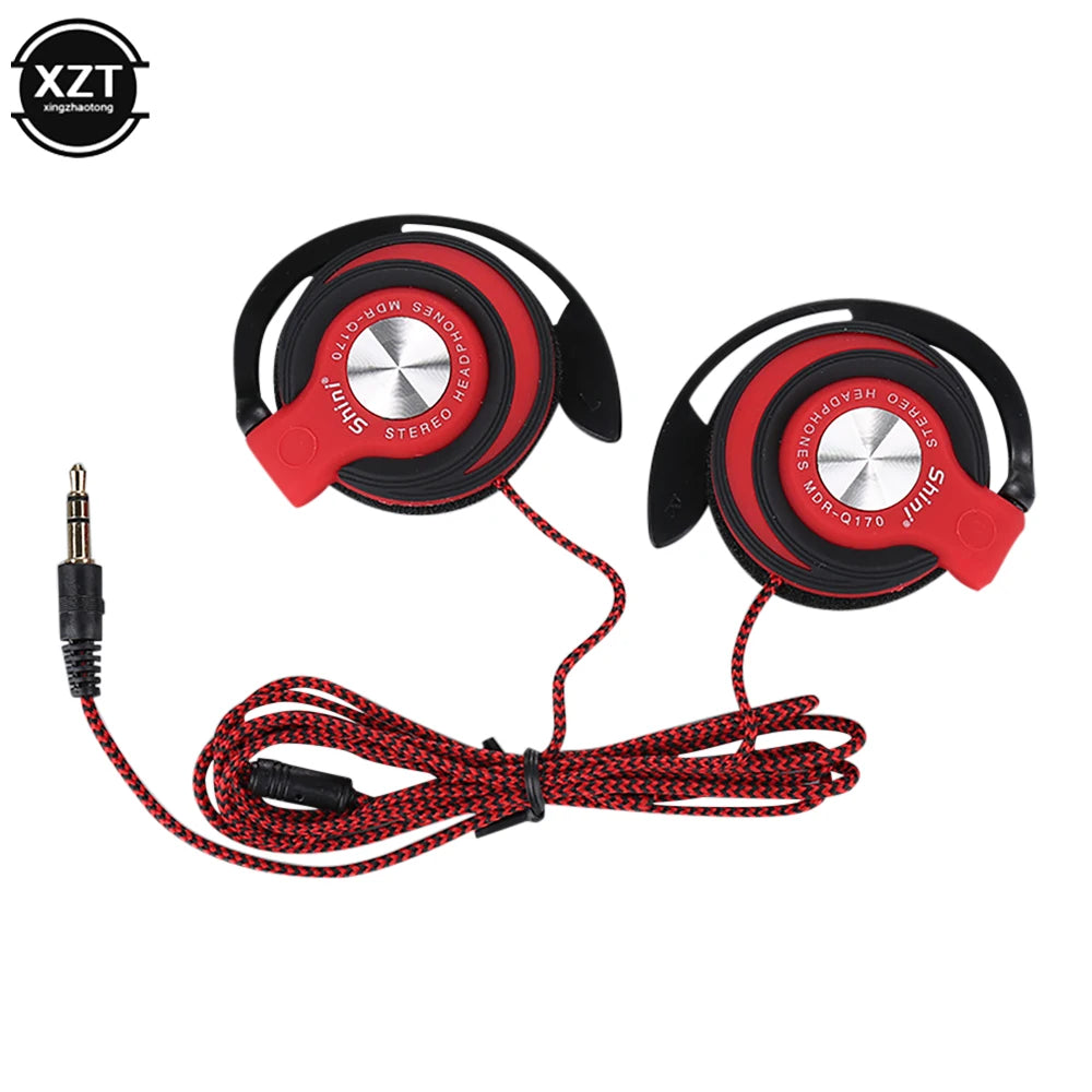 3.5mm Wired Headphones HIFI Studio Monitor, Over-Ear Bass Enhanced Headset with Adjustable Ear Hook for Music Gaming