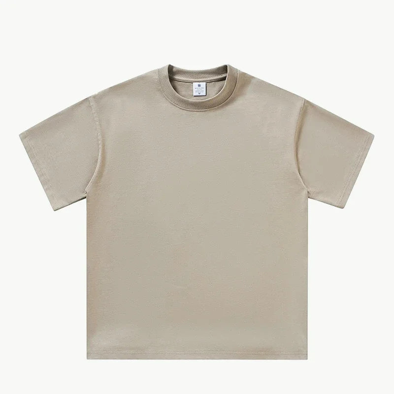 2025 Summer Oversized T-Shirt - Cotton Solid Color Tee for Men and Women