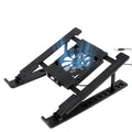 Foldable Laptop Cooling Pad Stand - Portable Notebook Radiator with Cooling Fan