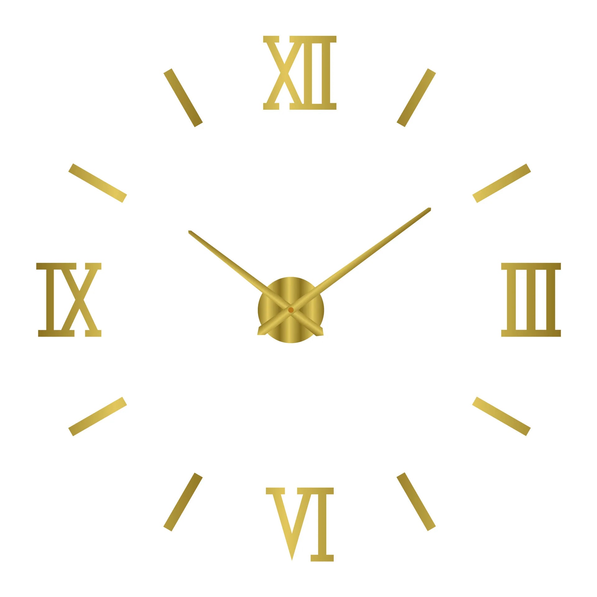 Roman Numeral 3D Mirror Wall Clock - Large DIY Quartz Clock for Living Room