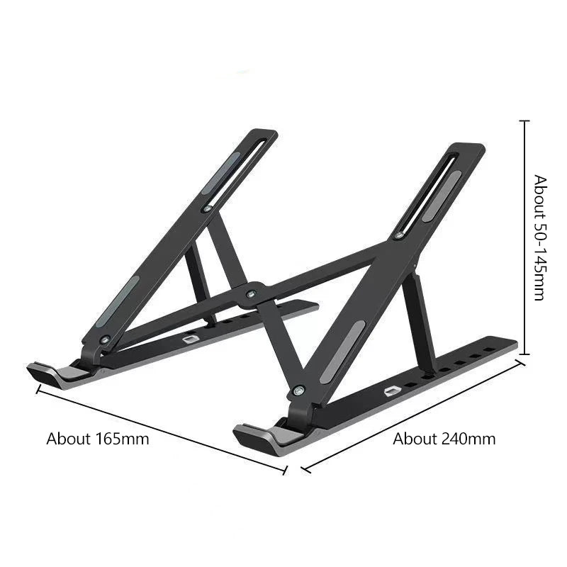 8 Gear Portable Foldable Laptop Stand - Adjustable Cooling Bracket Holder