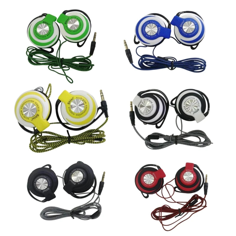 3.5mm Wired Headphones HIFI Studio Monitor, Over-Ear Bass Enhanced Headset with Adjustable Ear Hook for Music Gaming