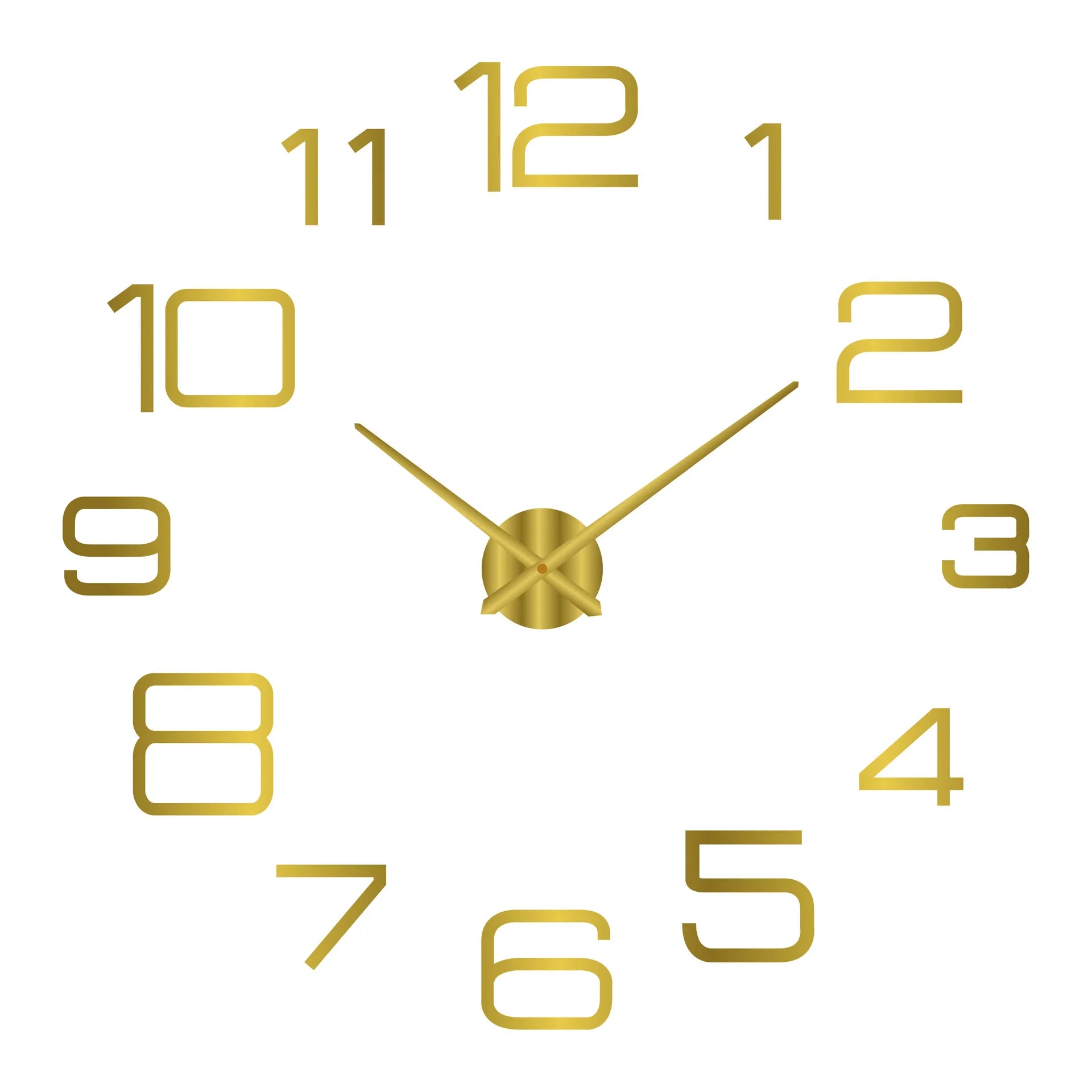 Roman Numeral 3D Mirror Wall Clock - Large DIY Quartz Clock for Living Room