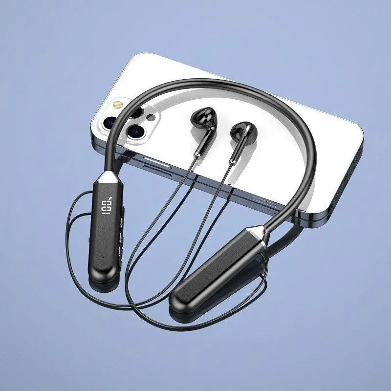 Sport Neckband Earphone - Wireless Bluetooth Gaming Headphone with LED Display