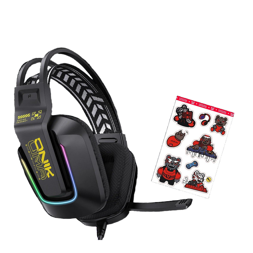 ONIKUMA Wired Over-Ear Headphones - Lightweight & Foldable with Stereo Bass & Crystal Clear Mic for Ultimate Sound Experience