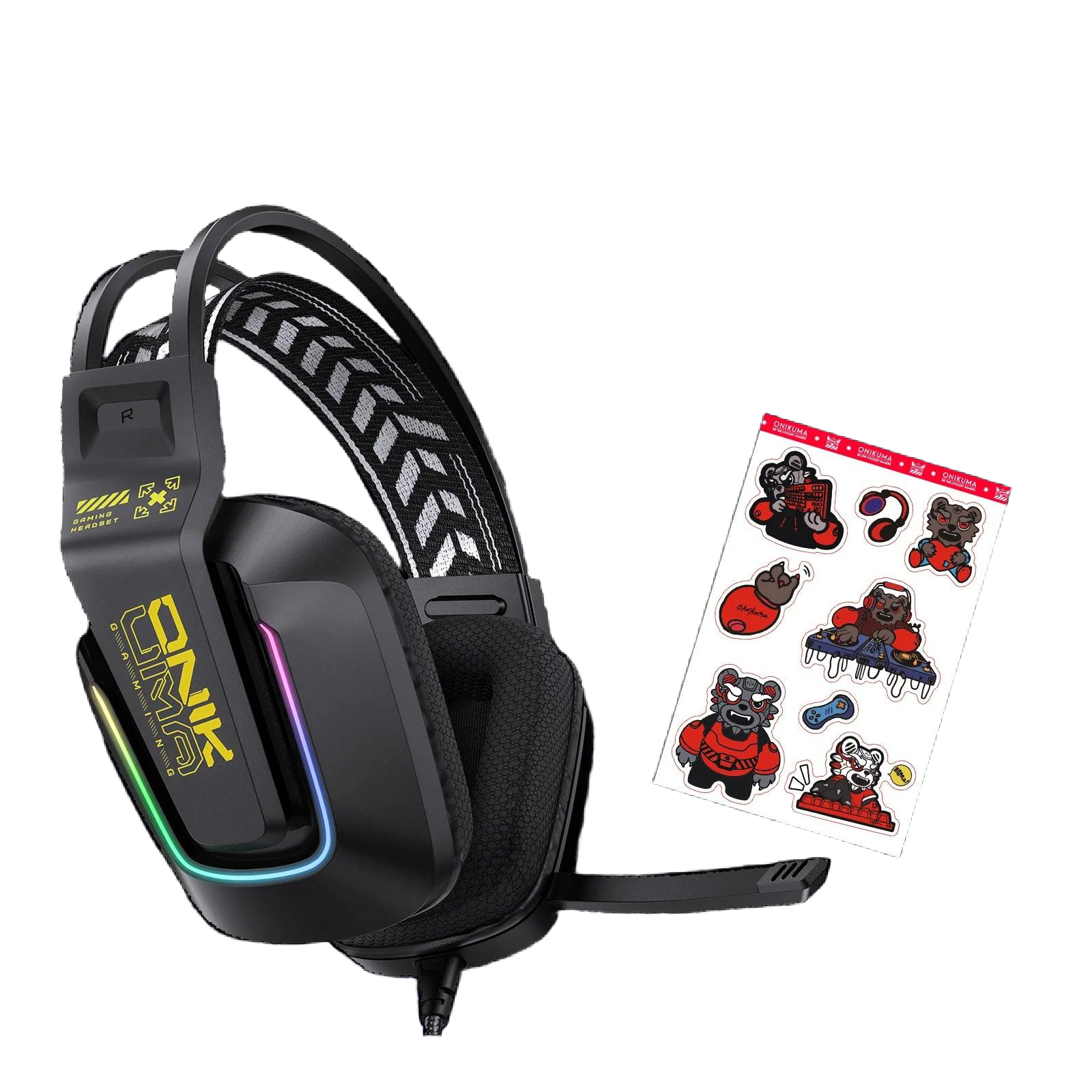 ONIKUMA Wired Over-Ear Headphones - Lightweight & Foldable with Stereo Bass & Crystal Clear Mic for Ultimate Sound Experience