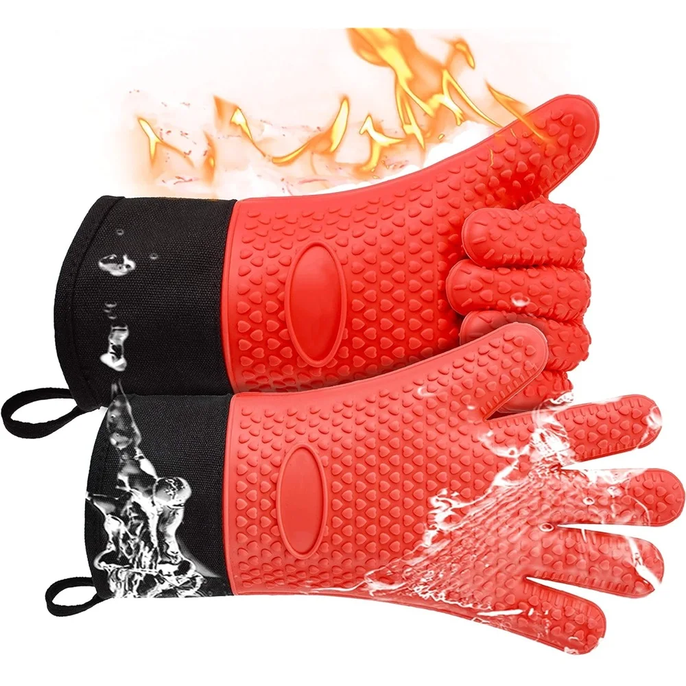 Silicone Oven Gloves: Heatproof BBQ Grill Comfort Grip