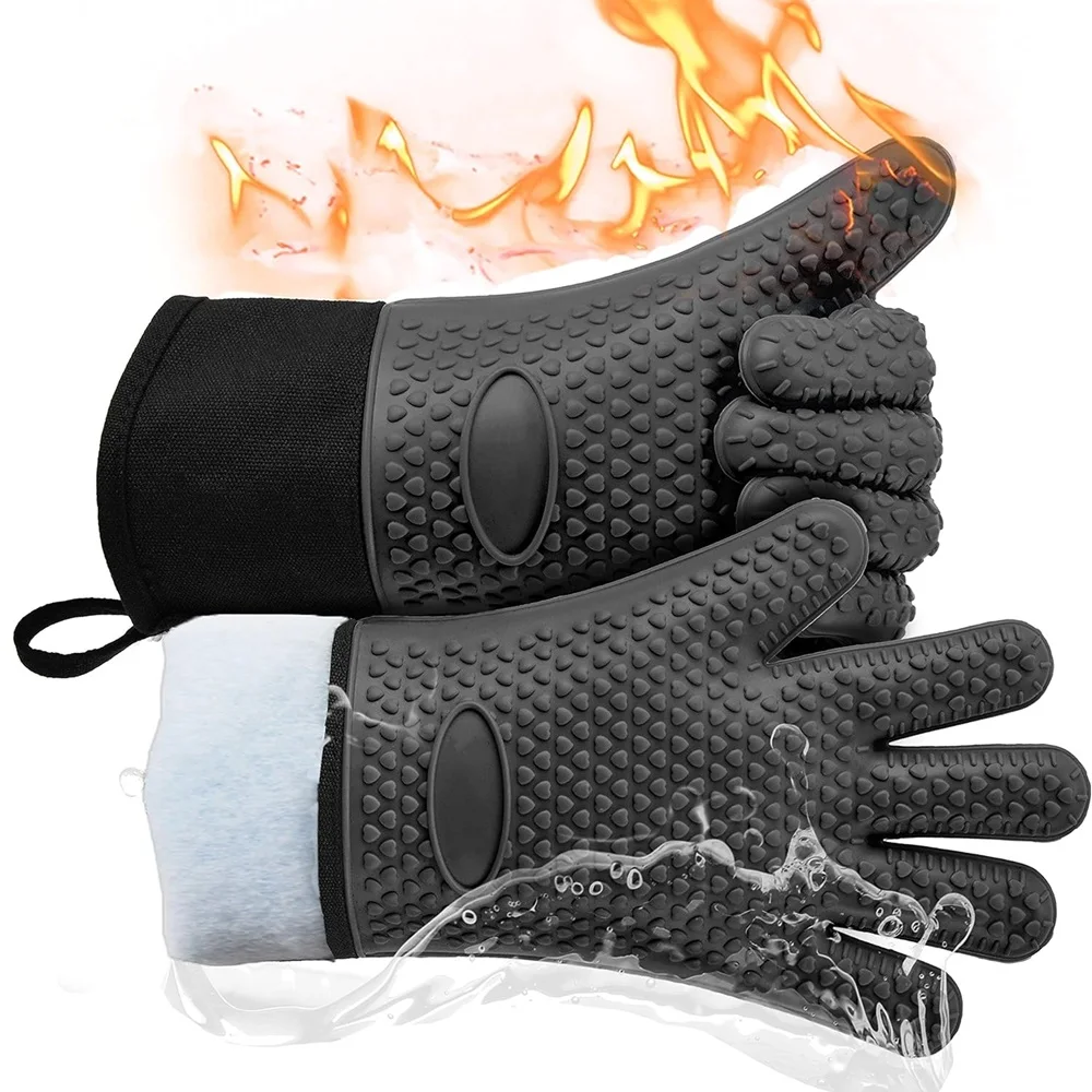 Silicone Oven Gloves: Heatproof BBQ Grill Comfort Grip
